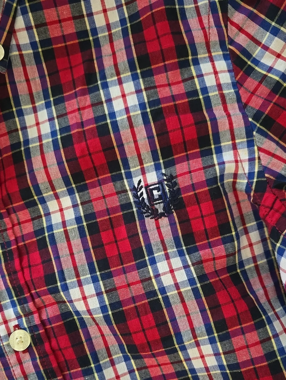 CHAPS Red Plaid Button-Down Shirt